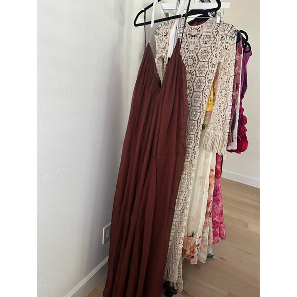 retrofete Arlet Chiffon Dress in Chestnut - Picture 8 of 16